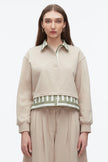 CROPPED POLO WITH STRIPE COMBO