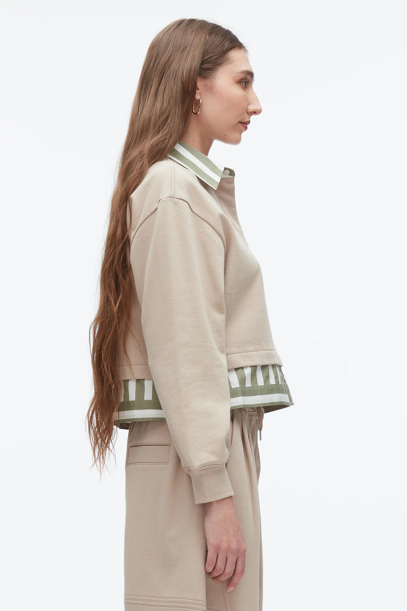 CROPPED POLO WITH STRIPE COMBO