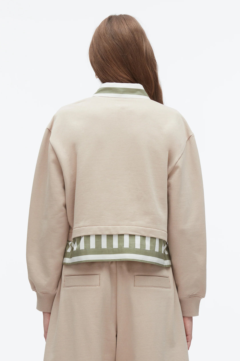 CROPPED POLO WITH STRIPE COMBO