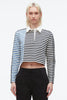 PATCHWORK CROPPED POLO