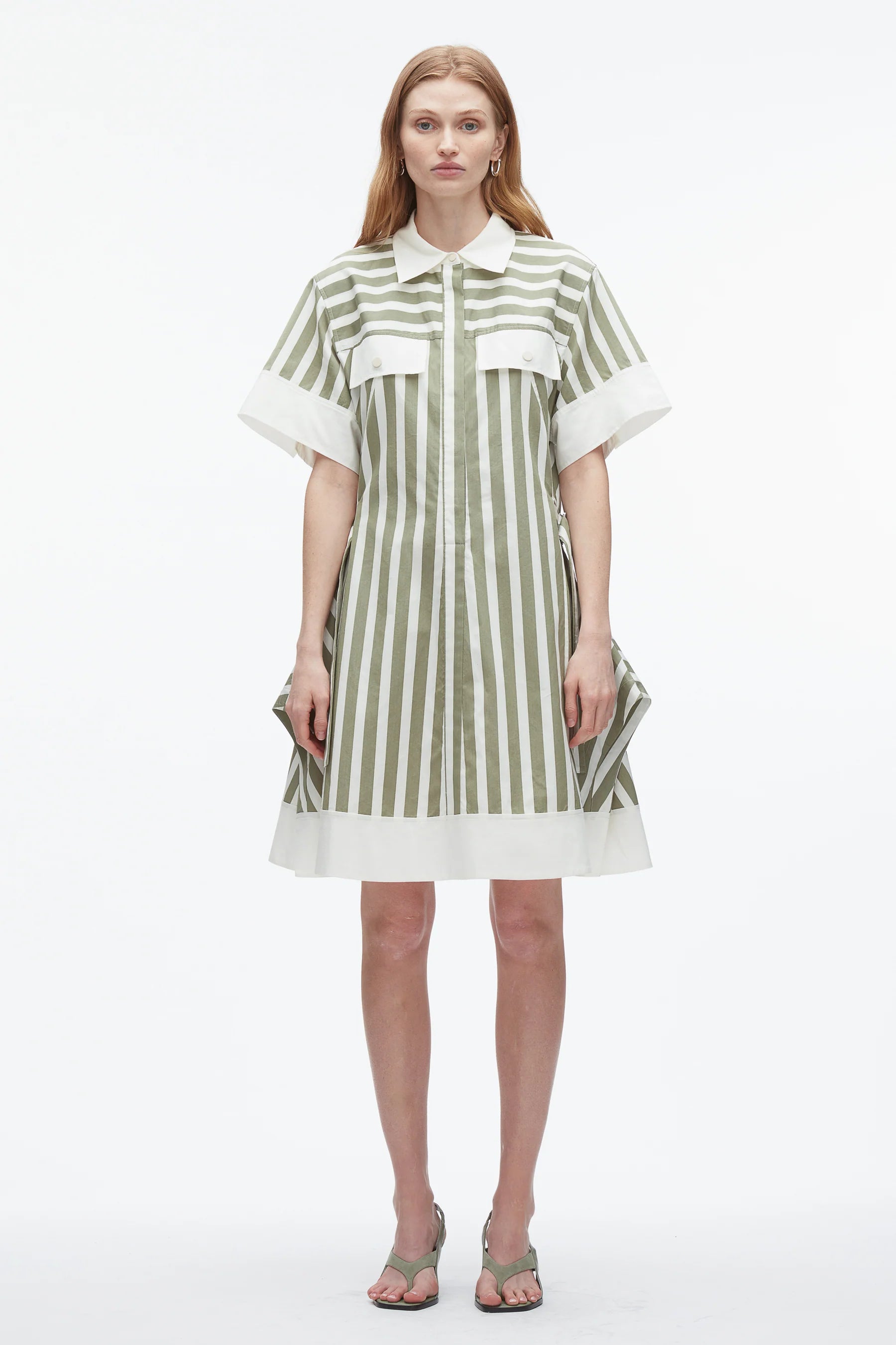 STRIPE SHIRT DRESS
