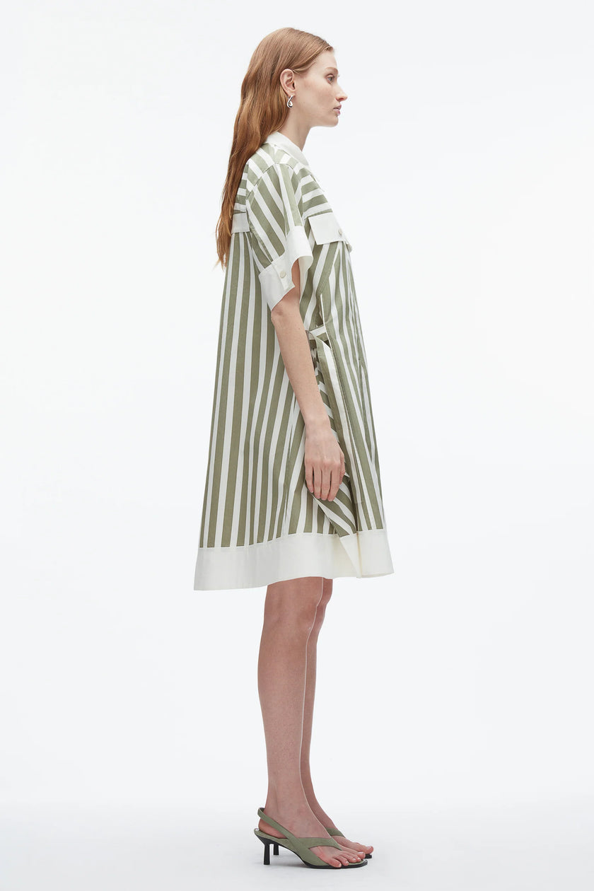 STRIPE SHIRT DRESS