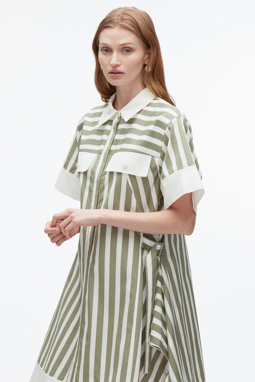 STRIPE SHIRT DRESS