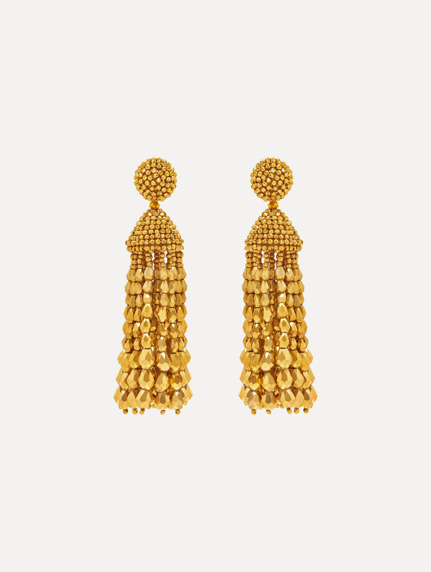 BEADED CHANDELIER CLIP ON EARRINGS