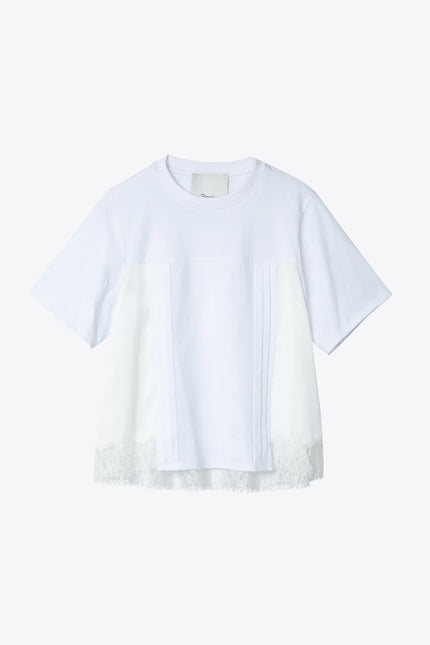 SATIN LACE COMBO TSHIRT