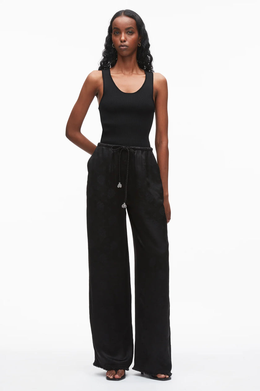 FLORAL JACQUARD PULL ON PANT