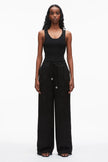 FLORAL JACQUARD PULL ON PANT