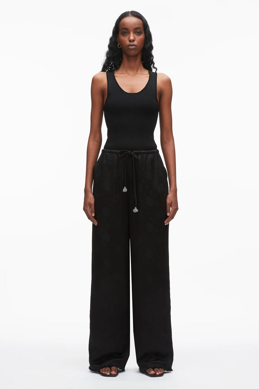 FLORAL JACQUARD PULL ON PANT
