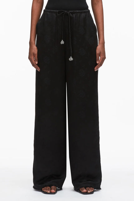 FLORAL JACQUARD PULL ON PANT