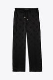 FLORAL JACQUARD PULL ON PANT