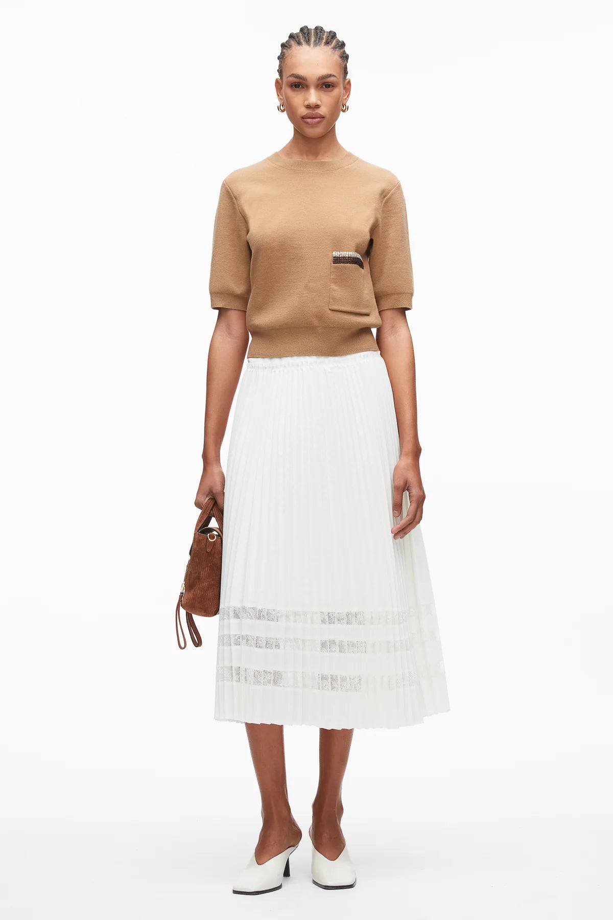 BEADED EMBELLISHMENT KNIT TOP