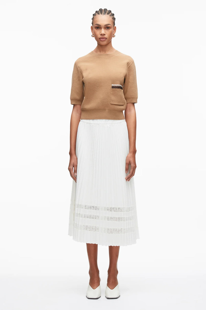BEADED EMBELLISHMENT KNIT TOP