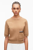 BEADED EMBELLISHMENT KNIT TOP