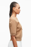 BEADED EMBELLISHMENT KNIT TOP