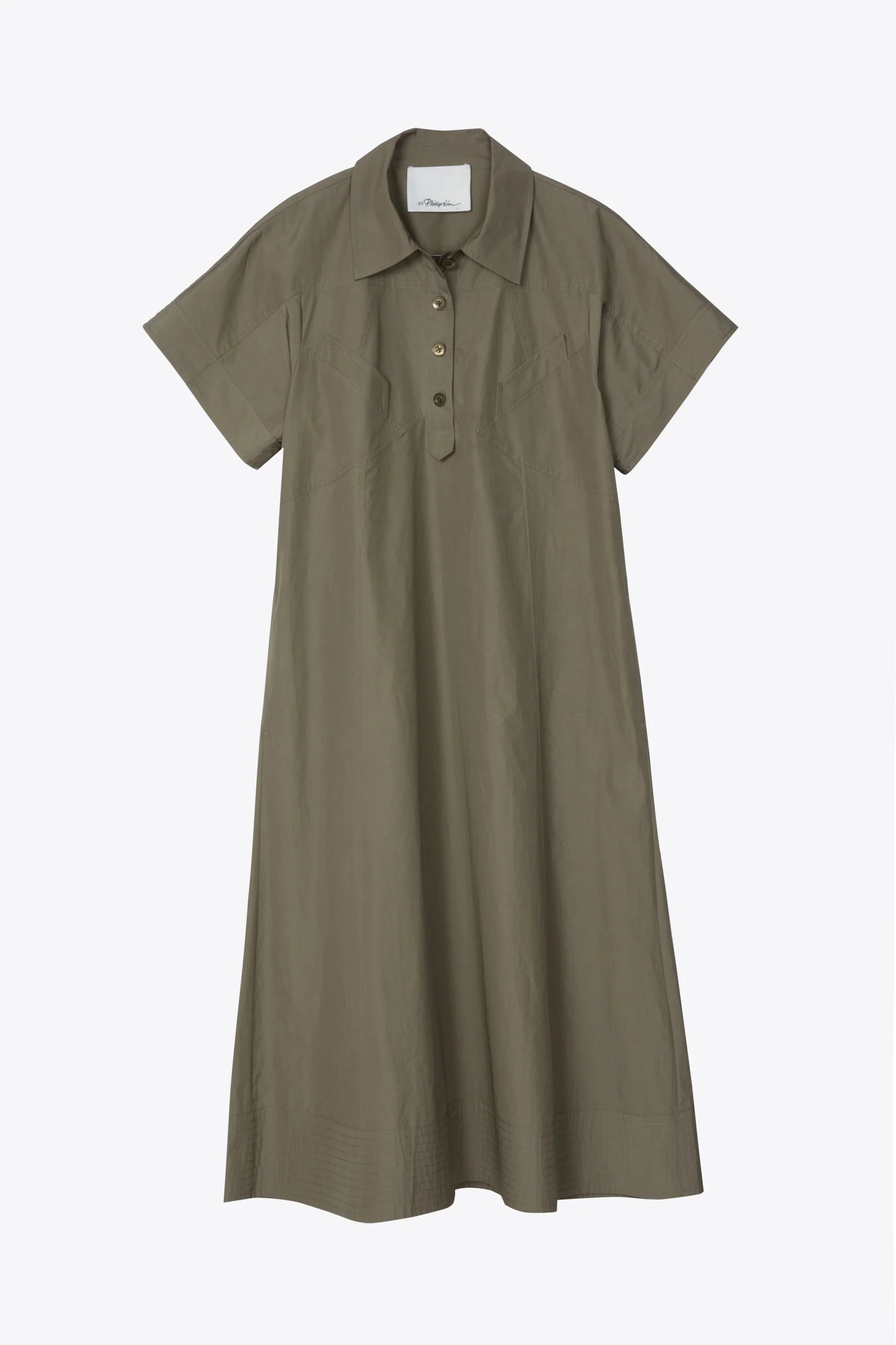 POPLIN TRAPEZE SHIRT DRESS