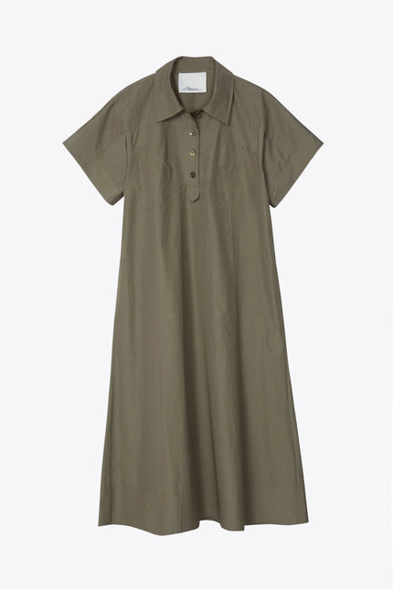 POPLIN TRAPEZE SHIRT DRESS