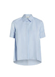 CHARLIE TOP IN PALE BLUE AND WHITE SHRTING