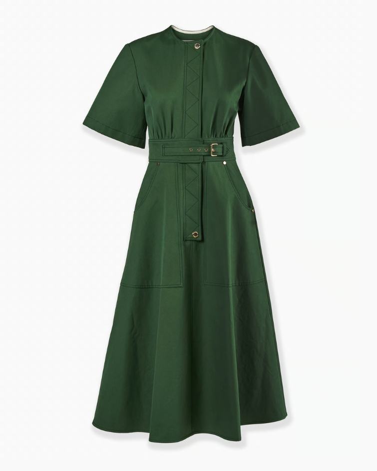 GARBARDINE ALINE MIDI DRESS