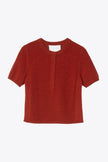 WOOL CASHMERE SHORT SLEEVE HENLEY TEE