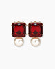 CRYSTAL AND PEARL DROP EARRINGS