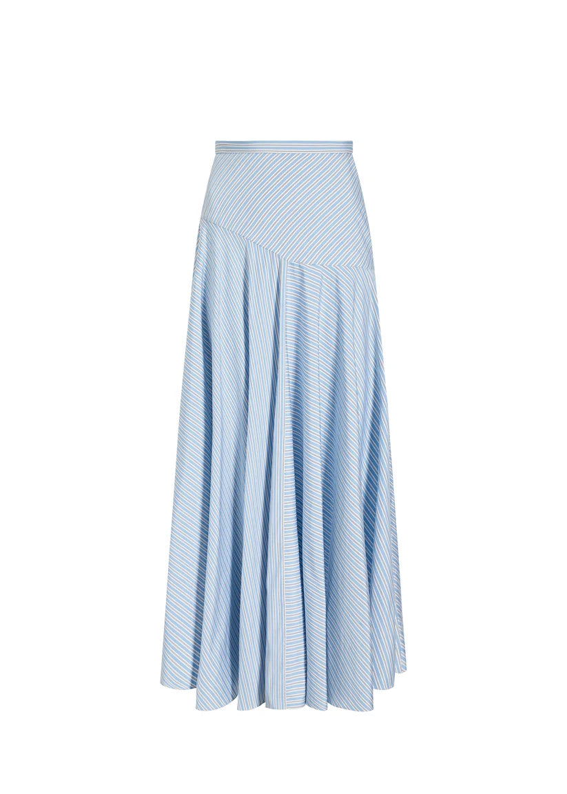 THEA SKIRT IN PALE BLUE AND WHITE