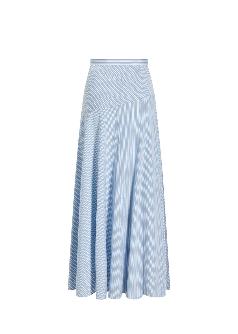 THEA SKIRT IN PALE BLUE AND WHITE