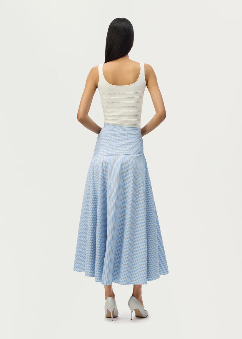 THEA SKIRT IN PALE BLUE AND WHITE