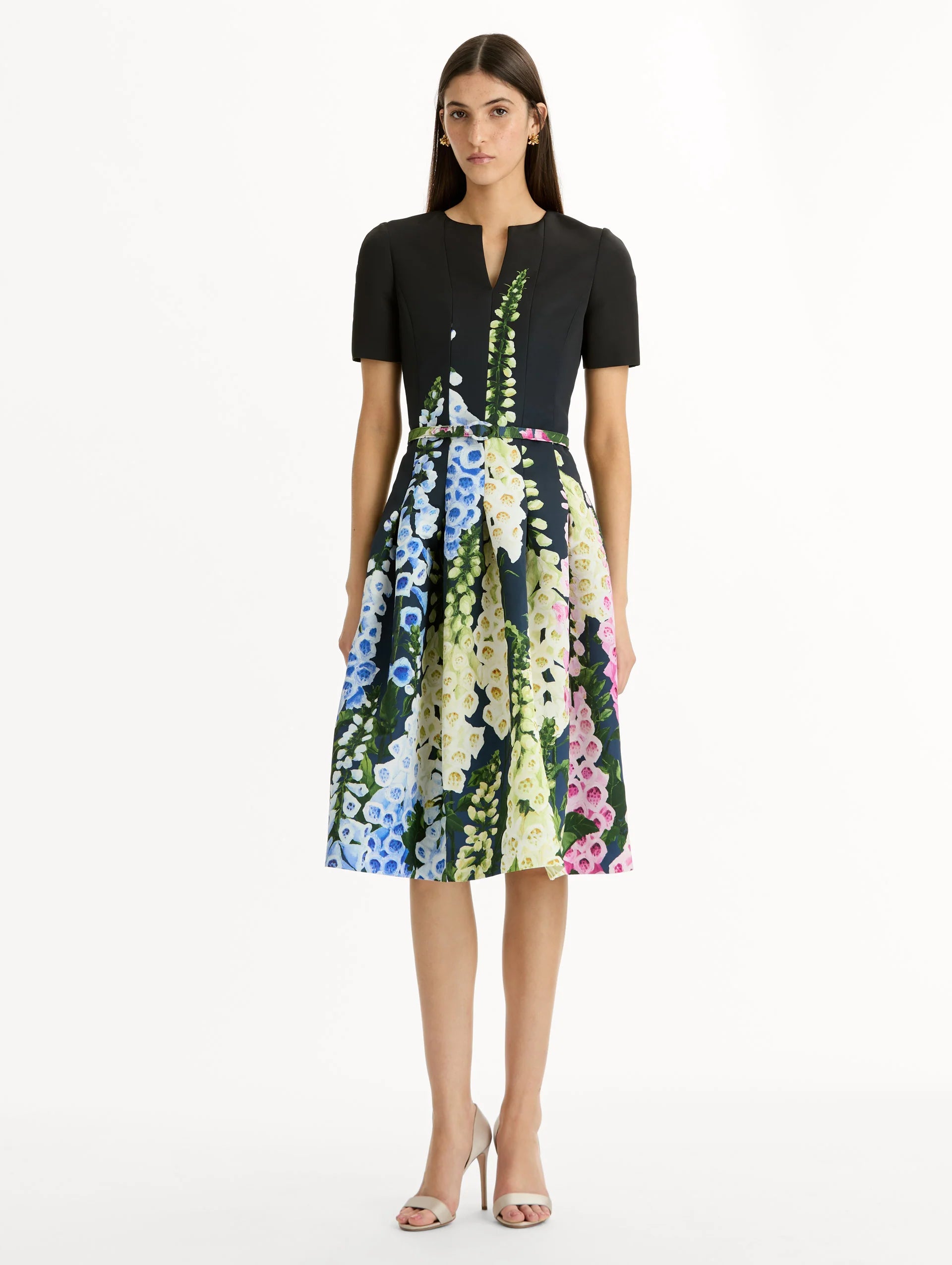 DEGRADE FOXGLOVE SPLIT NECK DRESS