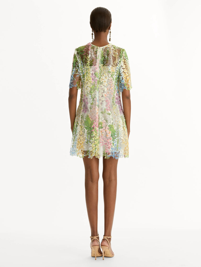 FOXGLOVE GUIPURE SHIFT DRESS