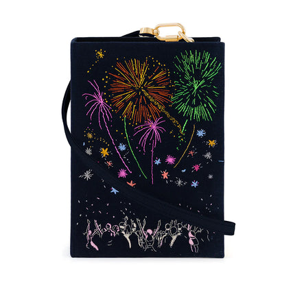 BOOK CLUTCH FIREWORKS STRAPPED