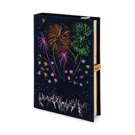 BOOK CLUTCH FIREWORKS STRAPPED