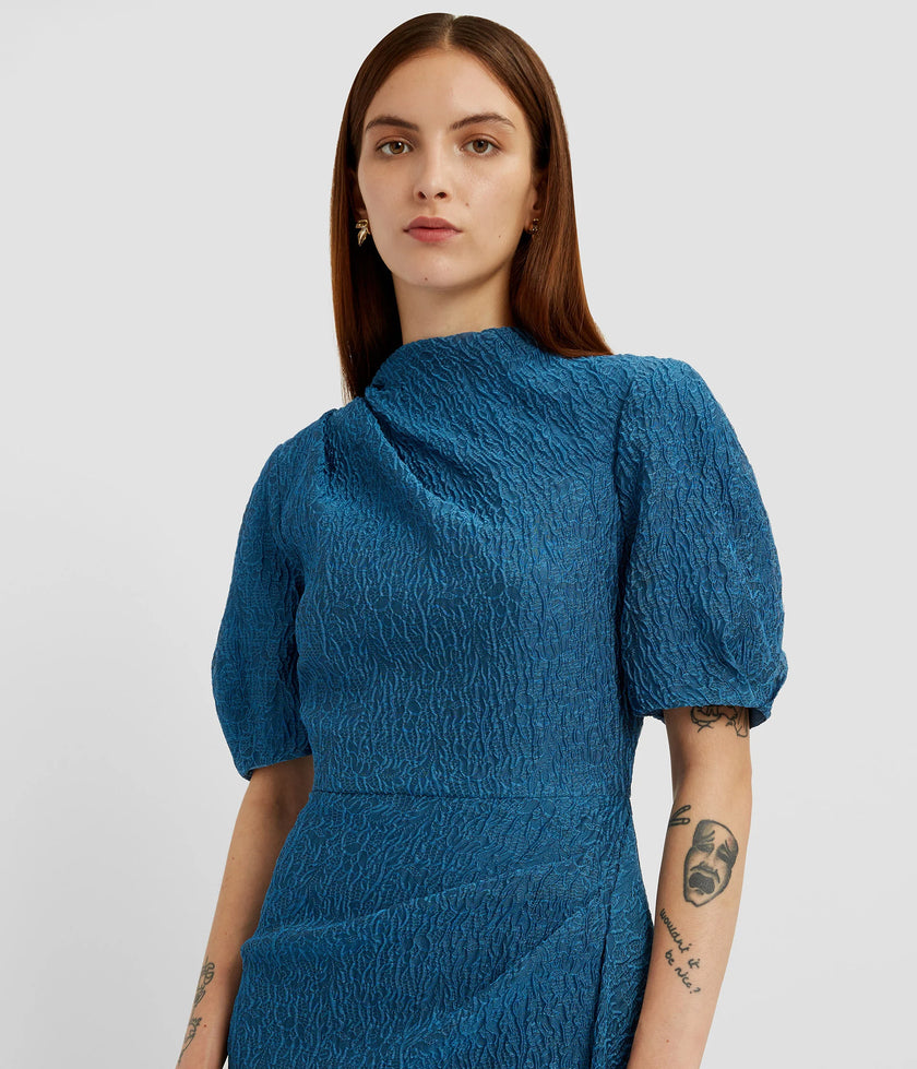 SHORT SLEEVE MIDI DRESS