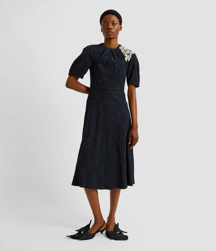 SHORT SLEEVE MIDI DRESS
