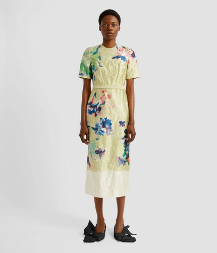 SHORT SLEEVE MIDI DRESS