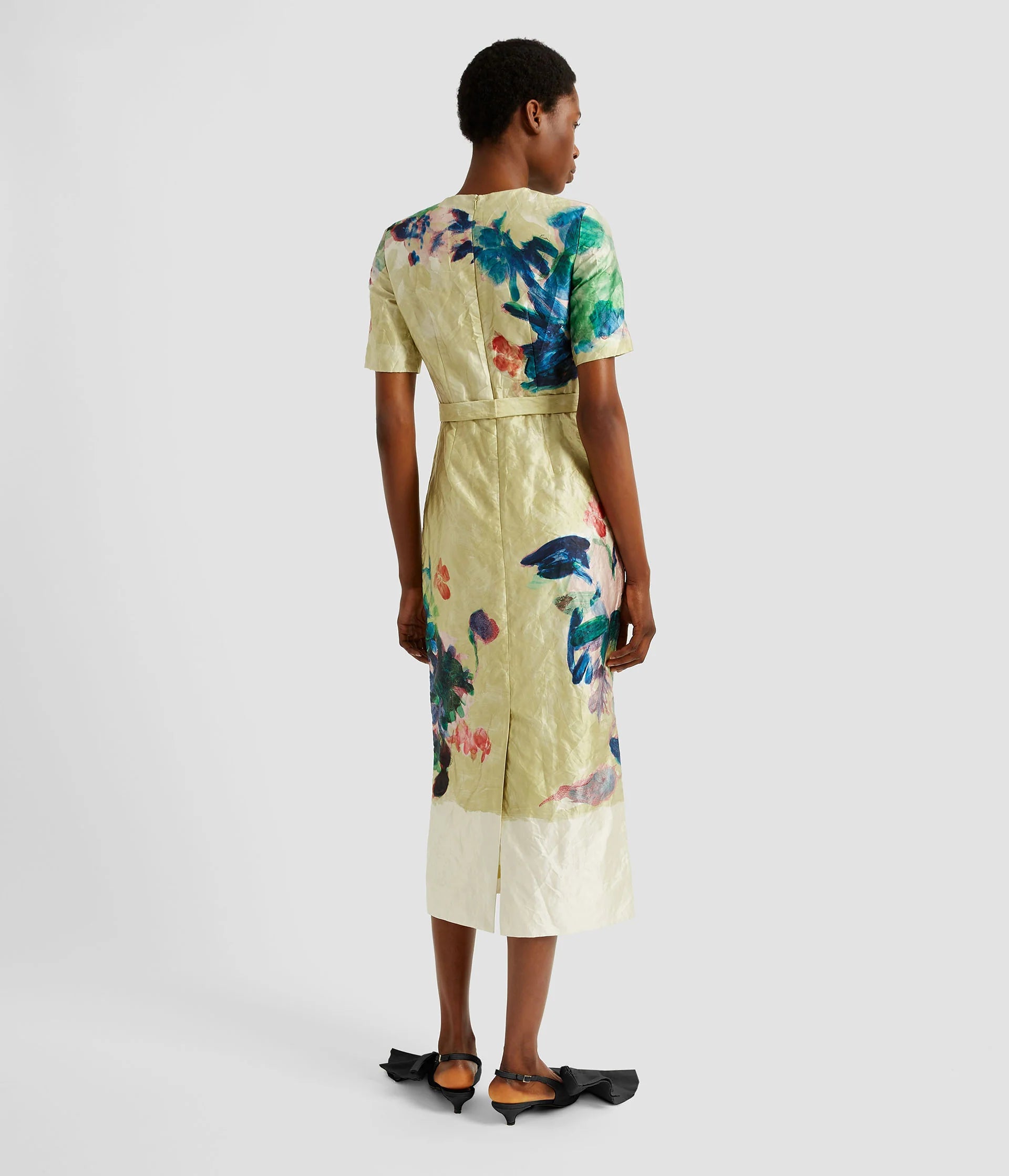 SHORT SLEEVE MIDI DRESS