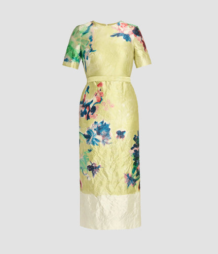 SHORT SLEEVE MIDI DRESS