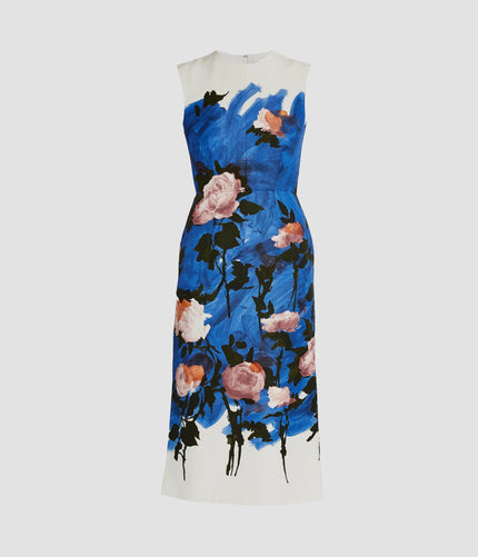 SLEEVELESS PENCIL MIDI DRESS