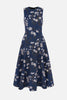 MARA DRESS IN MIDNIGHT MAGNOLIA TAFFETA FAILLE