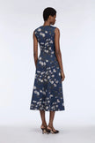 MARA DRESS IN MIDNIGHT MAGNOLIA TAFFETA FAILLE