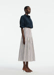 STRIPED COTTON FULL SKIRT