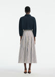 STRIPED COTTON FULL SKIRT