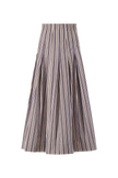 STRIPED COTTON FULL SKIRT