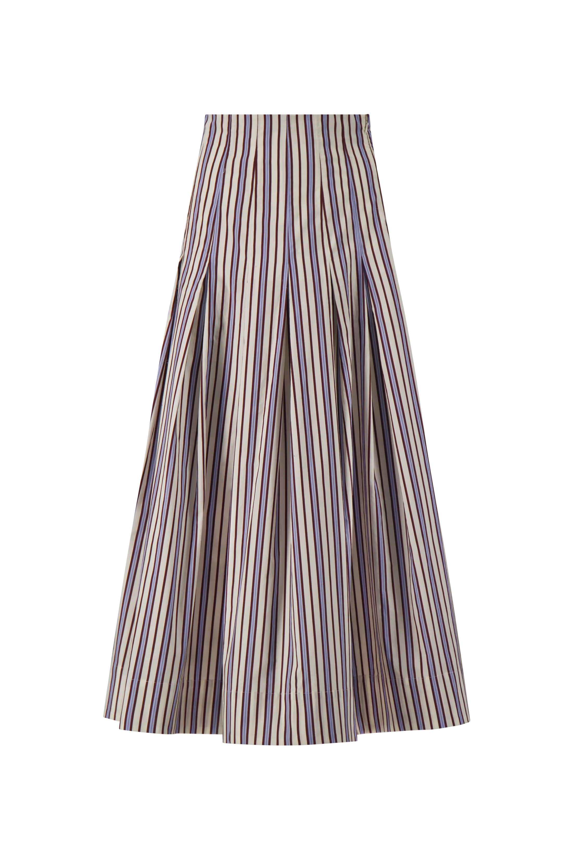 STRIPED COTTON FULL SKIRT