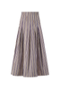 STRIPED COTTON FULL SKIRT