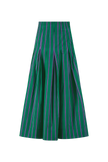 STRIPED COTTON FULL SKIRT