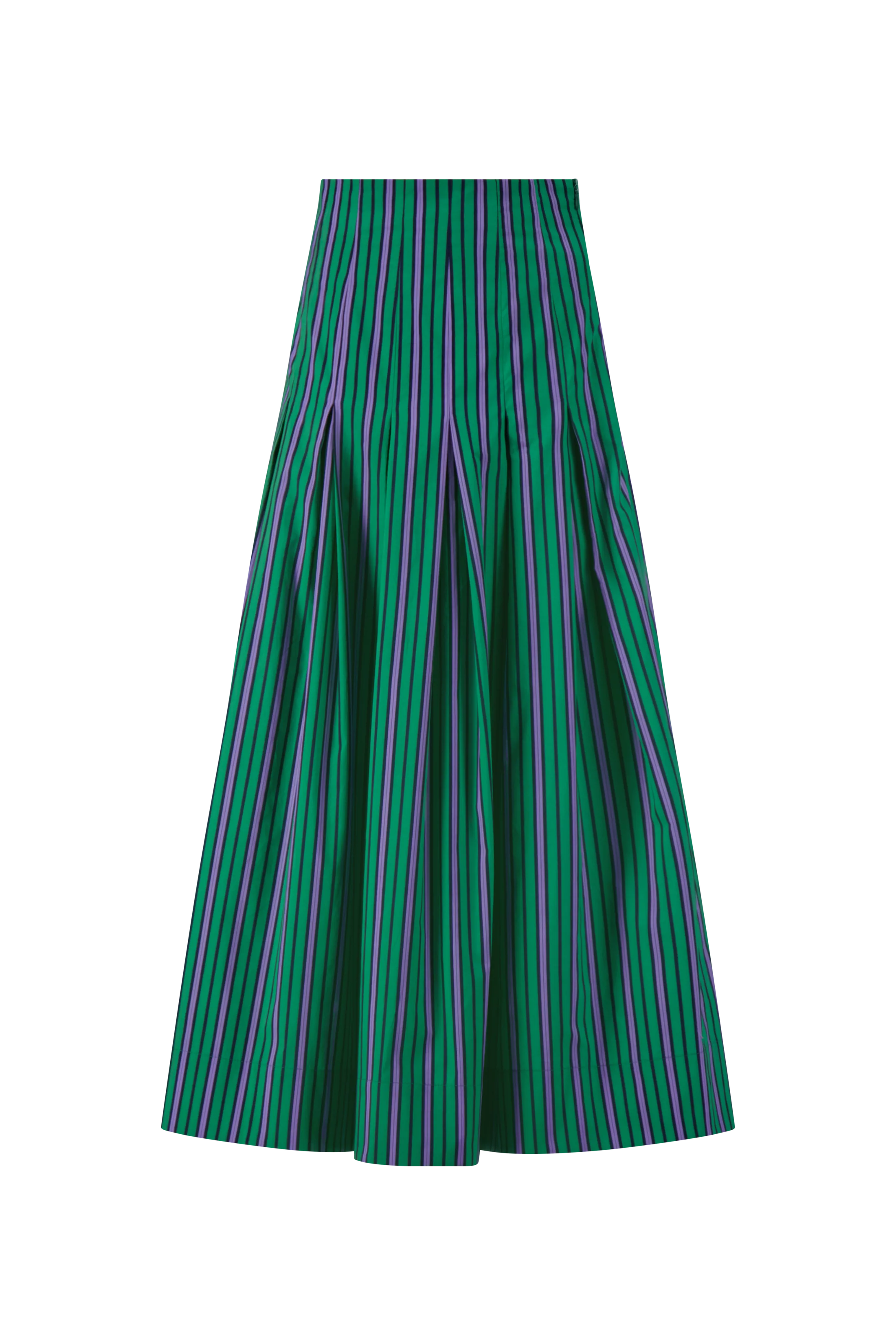 STRIPED COTTON FULL SKIRT