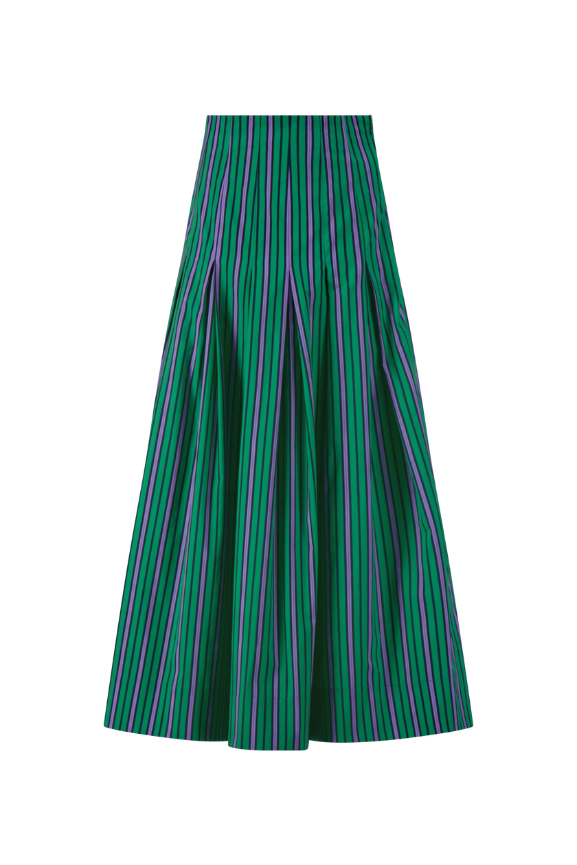 STRIPED COTTON FULL SKIRT