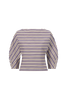 STRIPED COTTON DOLMAN SLEEVE TOP