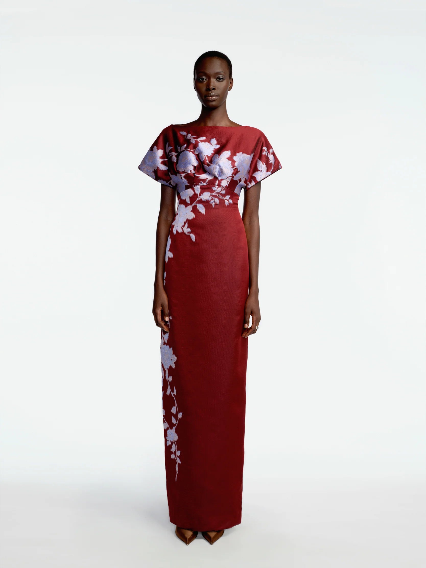 ROSE FIL COUPE COLUMN GOWN