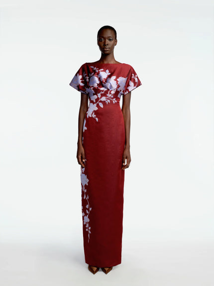ROSE FIL COUPE COLUMN GOWN